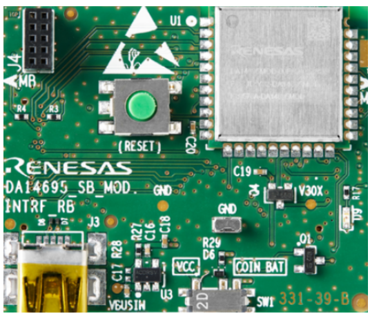 Renesas/Dialog DA14695模塊子板功能強大
