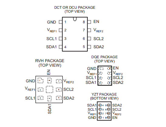 PCA9306DCUR引腳圖