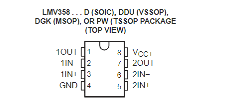 LMV358IDR引腳圖