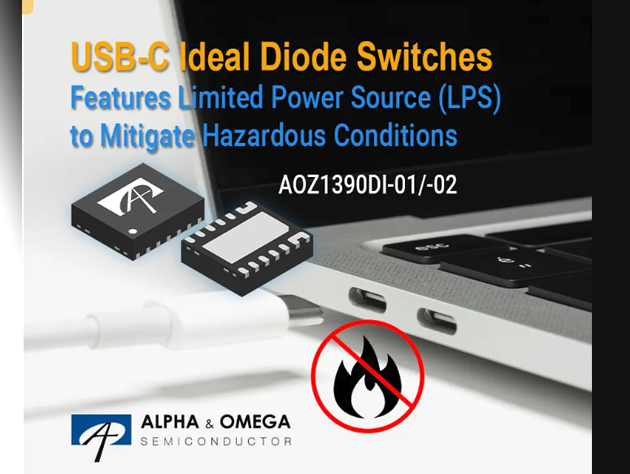 AOZ1390DI：適用于多端口Type-C PD應(yīng)用的理想二極管保護(hù)開關(guān)