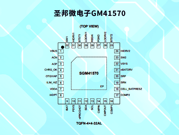 圣邦微電子SGM41570：高效多串鋰電池充電
