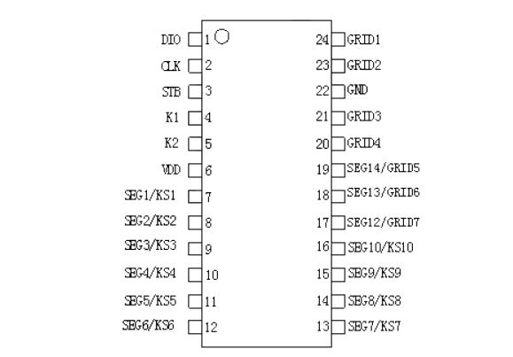 AiP1668引腳圖