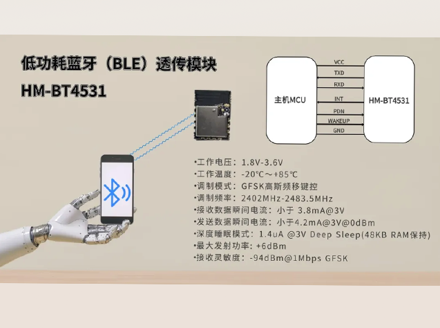 HM-BT4531：低功耗藍(lán)牙數(shù)據(jù)透傳模塊的理想選擇