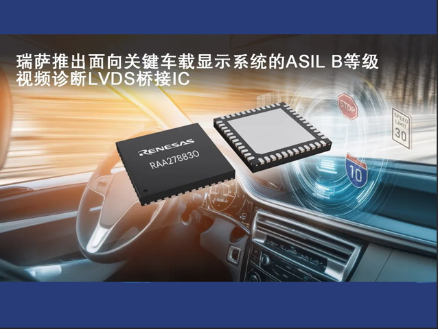 瑞薩電子推出RAA278830視頻診斷橋接IC
