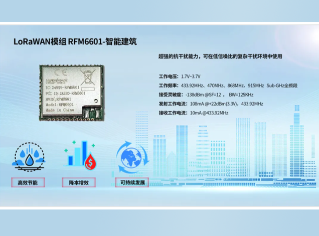 RFM6601 LoRa模塊詳解：智能建筑物聯(lián)網(wǎng)通信的核心硬件