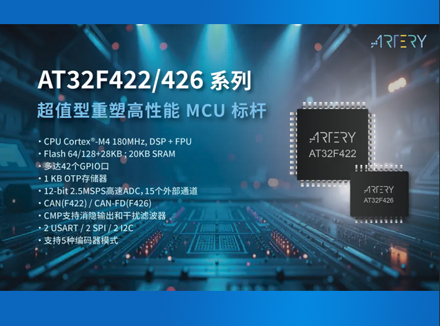 雅特力發(fā)布AT32F422/426系列微控制器