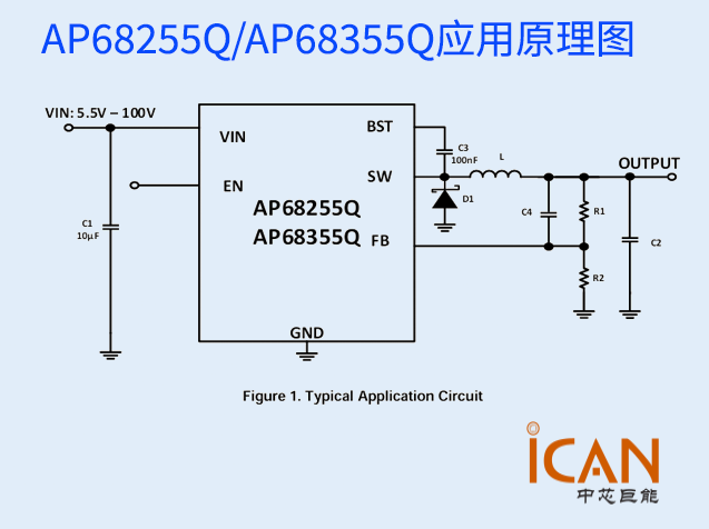 AP68255Q/AP68355Q 車載 DC-DC 轉(zhuǎn)換器解析 附引腳圖及典型應(yīng)用原理圖