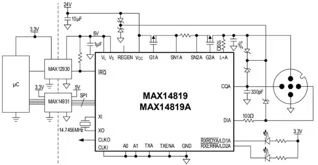 MAX14819典型應(yīng)用電路圖