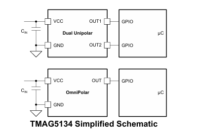TMAG5134典型應(yīng)用電路圖