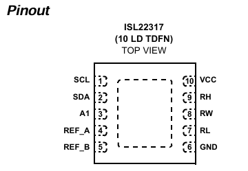ISL22317 引腳圖