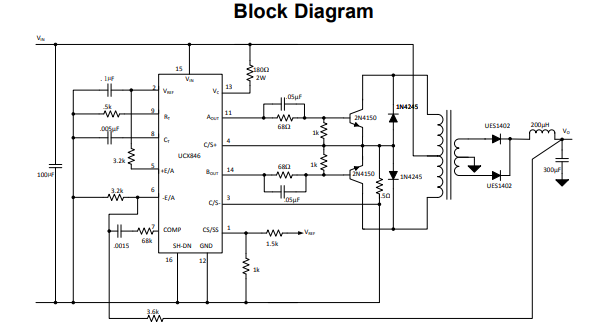 UC3846典型應(yīng)用電路